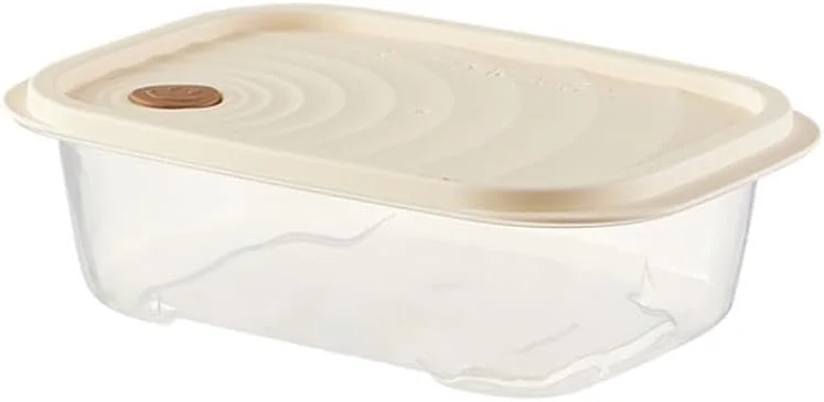 ظروف نگهداری مواد غذایی GEEKHOM، ظروف نگهداری با درب، ست 4 عددی، سازمان دهنده‌های آشپزخانه قابل چیدن و ضد هوا، ظروف غذا، قابل استفاده در مایکروویو و فریزر برای نگهداری، آشپزخانه، مستطیلی