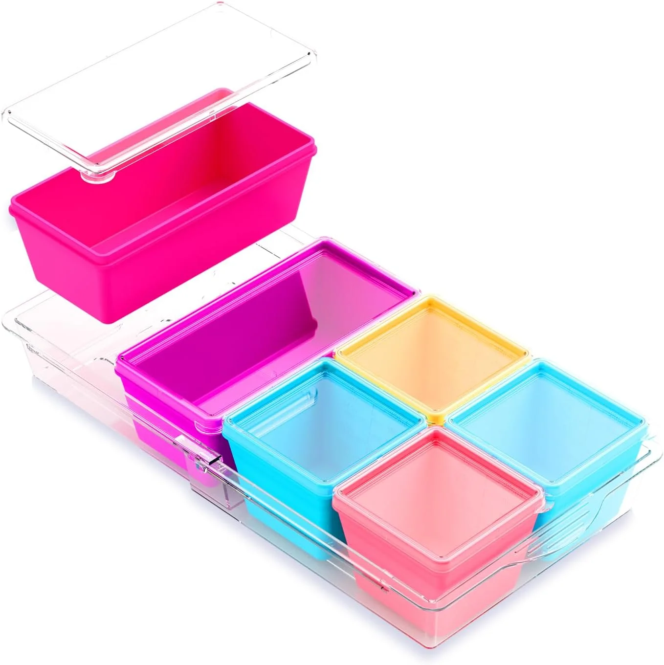 قالب‌های سیلیکونی فریزر بدون BPA Gemice با پایه، بسته‌ 6 عددی تک پیمانه‌ای و دو پیمانه‌ای برای سوپ، سینی فریزر با درب برای نگهداری مواد غذایی، قابل شستشو در ماشین ظرفشویی، ظروف سیلیکونی فریزر برای آماده‌سازی غذا