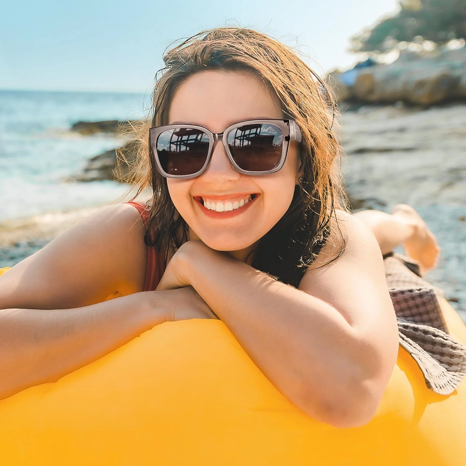 عینک آفتابی URUMQI مناسب برای استفاده روی عینک طبی، پلاریزه با محافظت 100% در برابر اشعه UV، عینک آفتابی دورپیچ برای رانندگی آقایان و بانوان