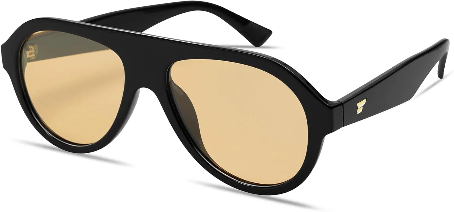 عینک آفتابی خلبانی رترو VANLINKER، پلاریزه، مناسب آقایان و بانوان، فریم پلاستیکی شیک و قدیمی دهه 70، مدل VL9750