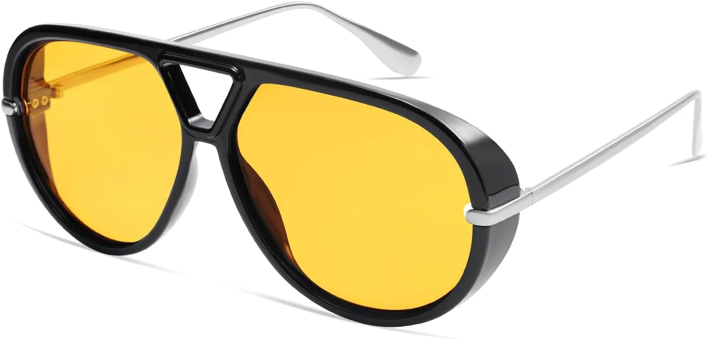 عینک آفتابی خلبانی پلاریزه بزرگ VANLINKER برای زنان و مردان، عینک آفتابی گرد رترو، سایه های محافظ قدیمی مدل VL9798 عینک آفتابی خلبانی پلاریزه بزرگ VANLINKER برای زنان و مردان، عینک آفتابی گرد رترو، سایه های محافظ قدیمی مدل VL9798