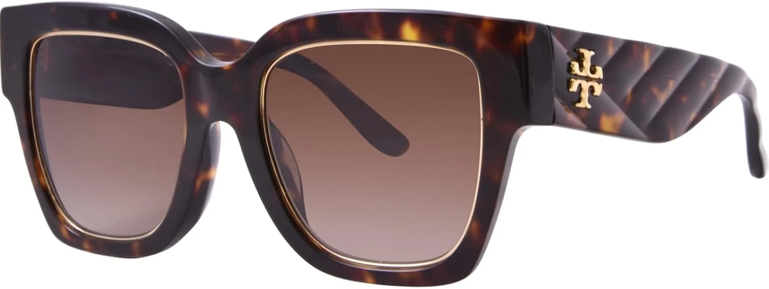 عینک آفتابی توری برچ TY 7180 U 172813 لاک پشتی تیره، لاک پشتی تیره، 52/20/140