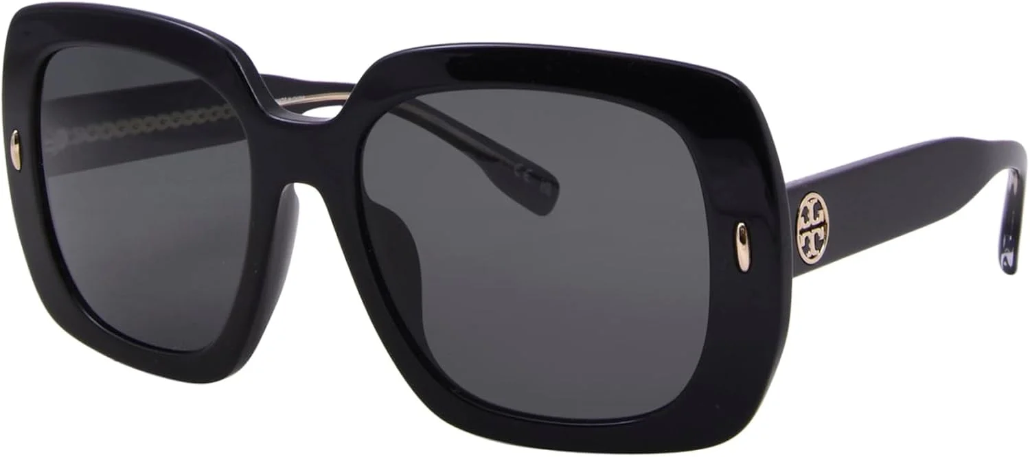 عینک آفتابی توری برچ مدل TY 7193 U 170987 مشکی دودی خاکستری