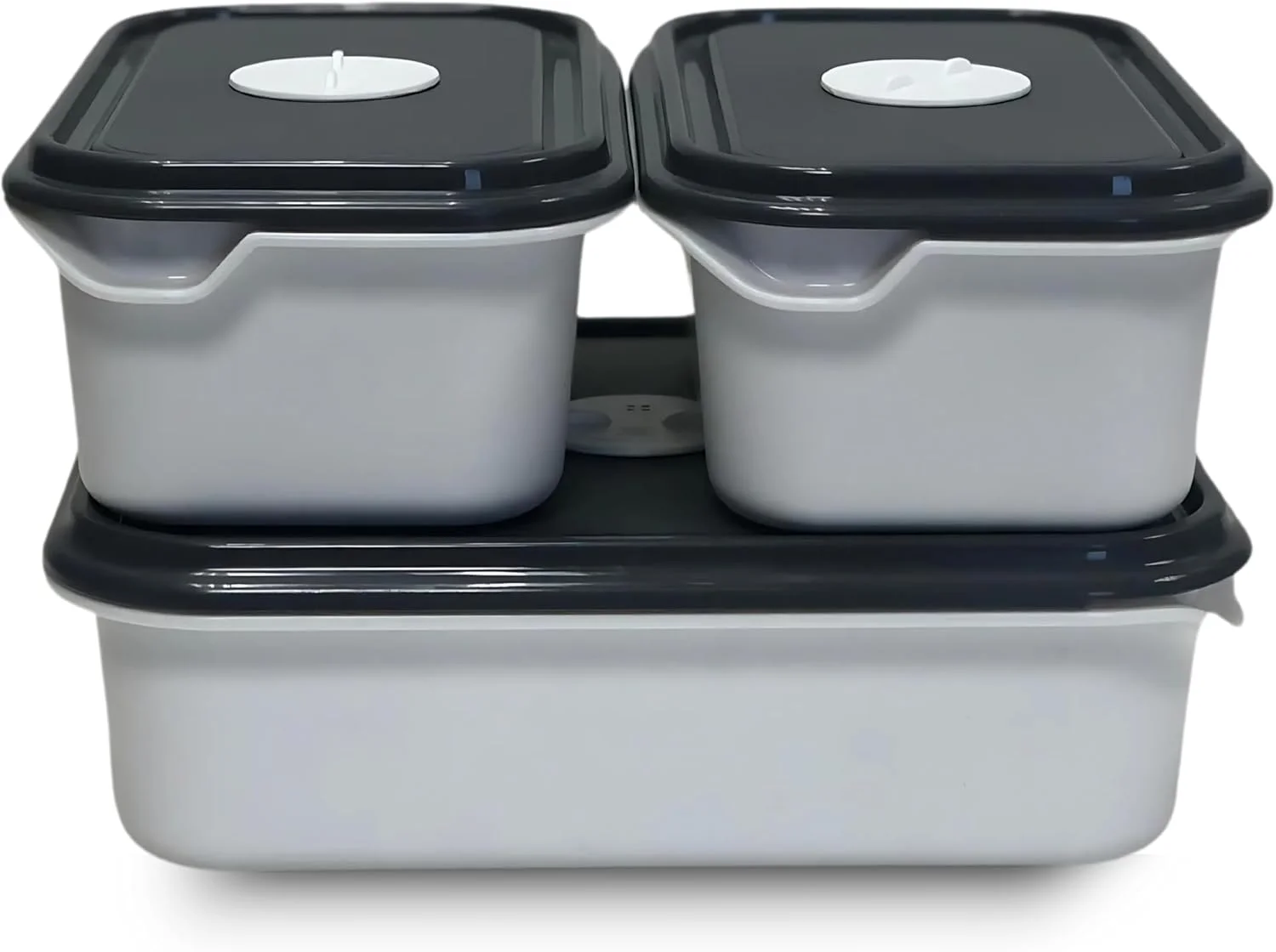 ظروف غذای درب دار مناسب مایکروویو FEELINGS، ست 3 عددی، فاقد BPA، ضد هوا