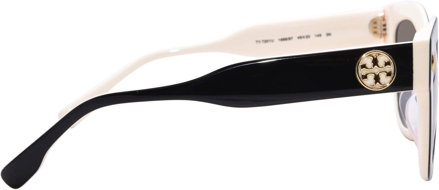 عینک آفتابی نامنظم زنانه توری برچ مدل TY 7201U 198887، مشکی/عاجی، پلاستیکی، لنز خاکستری، سایز 49-20-145 عینک آفتابی نامنظم زنانه توری برچ مدل TY 7201U 198887، مشکی/عاجی، پلاستیکی، لنز خاکستری، سایز 49-20-145