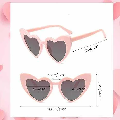 عینک آفتابی قلبی شکل Tazweeq، 9 جفت، مناسب مهمانی مجردی و عروسی، عینک های قلبی شکل عمده برای ساقدوش عروس، سایز واحد عینک آفتابی قلبی شکل Tazweeq، 9 جفت، مناسب مهمانی مجردی و عروسی، عینک های قلبی شکل عمده برای ساقدوش عروس، سایز واحد