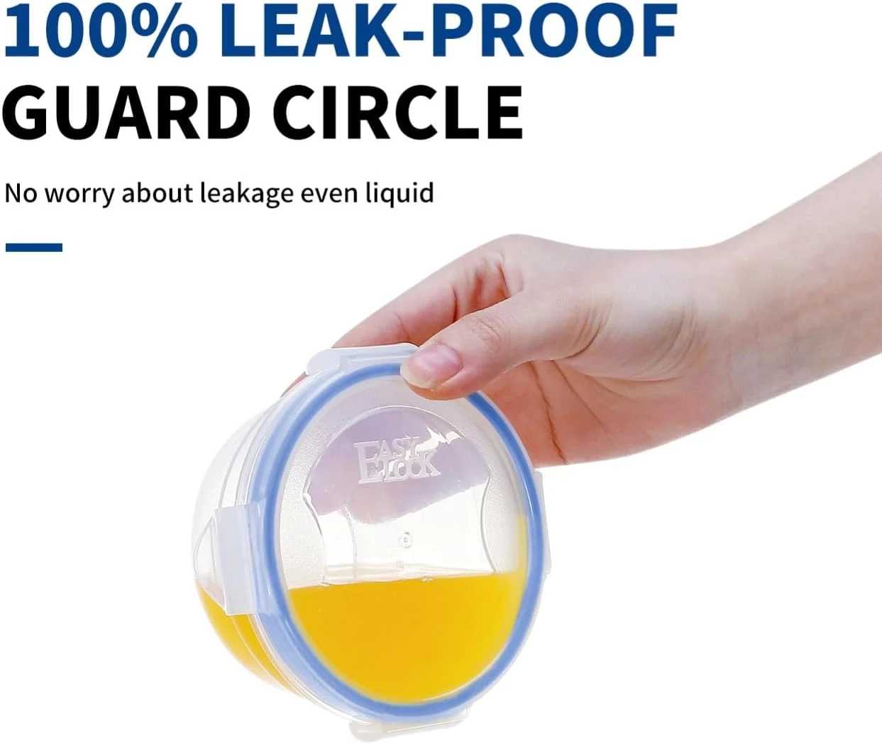 ظروف نگهداری غذا ایزی لاک، بسته 6 عددی 600 میلی لیتری با درب، کوچک، ست کاسه سالاد، آماده سازی غذا، کاسه میوه، ظرف یخ برای بستنی، کاسه دسر، کاسه پلاستیکی، ظروف فریزر کوچک