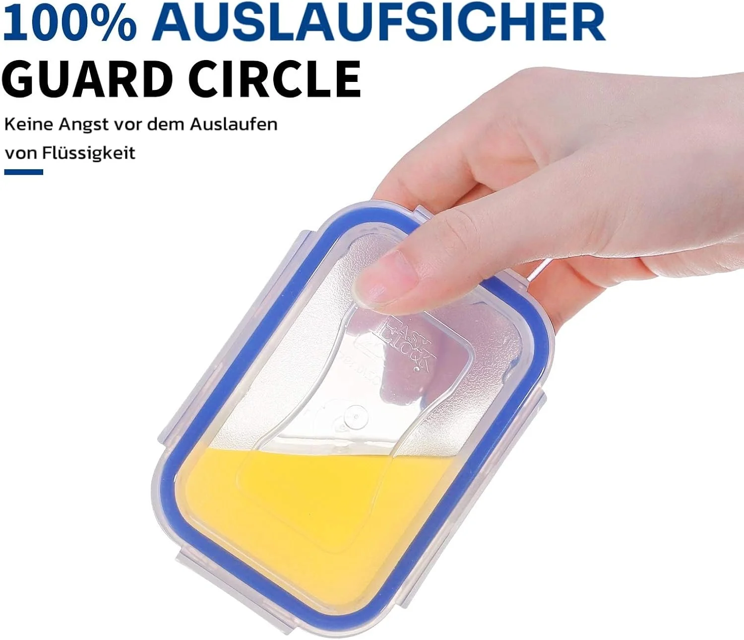 ست 6 عددی ظروف نگهداری مواد غذایی پلاستیکی 180 میلی لیتری EASYLOCK با درب، کوچک، جعبه نگهداری مستطیلی، آشپزخانه، ظروف مایکروویو، ظروف فریزر، کوچک، ظرف سس، جعبه اسنک