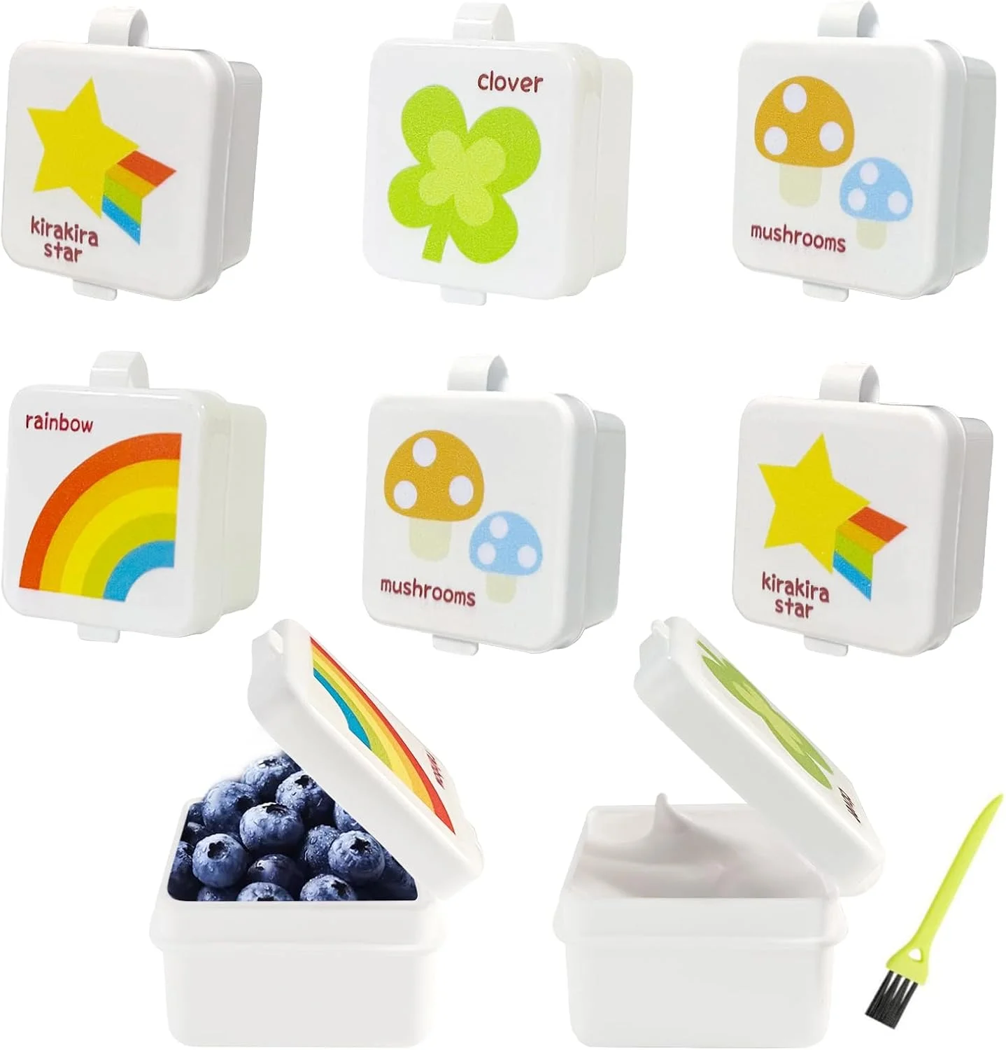 ظرف سس سالاد Elykorrne، بسته 8 عددی، ظروف کوچک چاشنی با درب، ظروف سس قابل استفاده مجدد، فنجان چاشنی پلاستیکی، ضد نشت برای جعبه بنتو ناهار کودکان، سفید