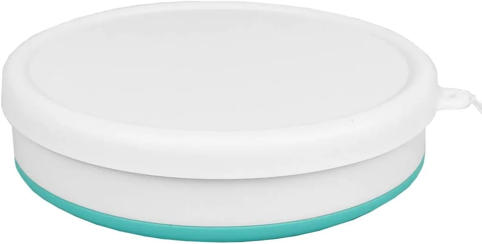 ظروف سیلیکونی تاشو ECOmorning با حجم 900 میلی لیتر، ظروف نگهداری مواد غذایی سیلیکونی با درب، جعبه ناهار تاشو، مناسب برای مایکروویو و فریزر