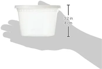 ظروف نگهداری مواد غذایی پلاستیکی EDI [473 میلی لیتر، 50 عدد] با درب های محکم | قابل استفاده در مایکروویو، فریزر و ماشین ظرفشویی | بدون BPA | مقاوم | مناسب آماده سازی غذا | ضد نشت | قابل بازیافت