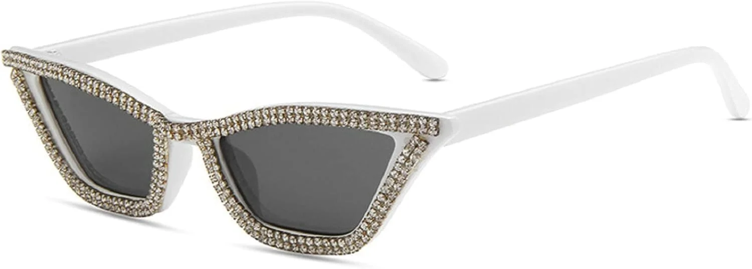 عینک آفتابی چشم گربه ای زنانه mincl، عینک های بدلیجات درخشان، عینک های الماس دار مد روز و محافظ UV400 عینک آفتابی چشم گربه ای زنانه mincl، عینک های بدلیجات درخشان، عینک های الماس دار مد روز و محافظ UV400