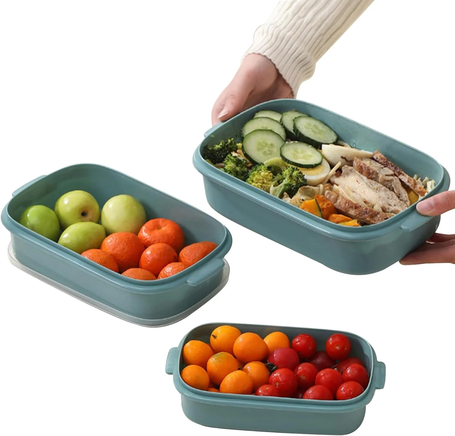 Meal Prep Containers | Reusable Microwave Safe Organizers | Freezer Organization Storage Set,for Fruits Salad Leftover Dry Goods Home Kitchen Fridge Pantry Picnic Baking