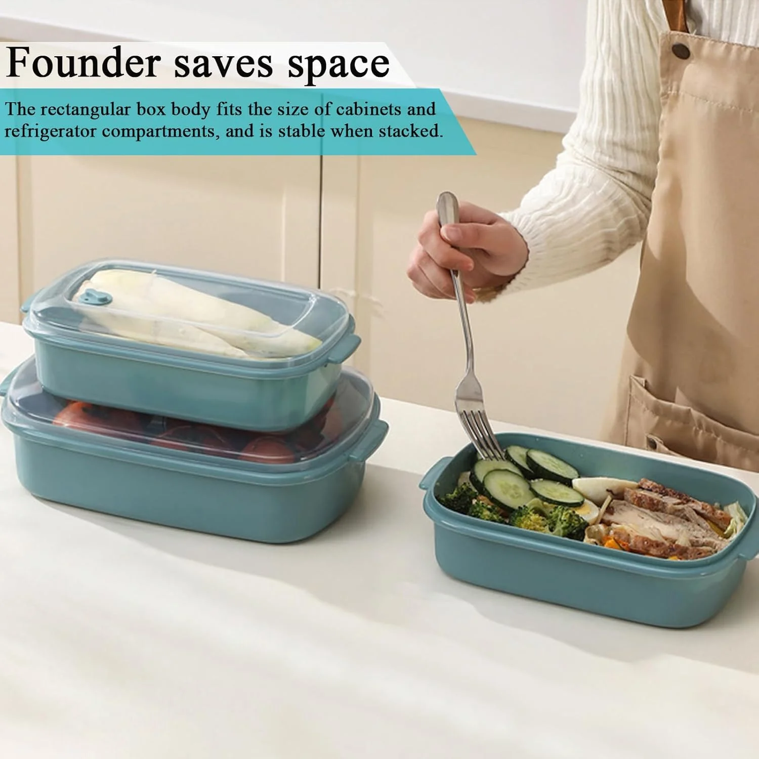 Meal Prep Containers | Reusable Microwave Safe Organizers | Freezer Organization Storage Set,for Fruits Salad Leftover Dry Goods Home Kitchen Fridge Pantry Picnic Baking