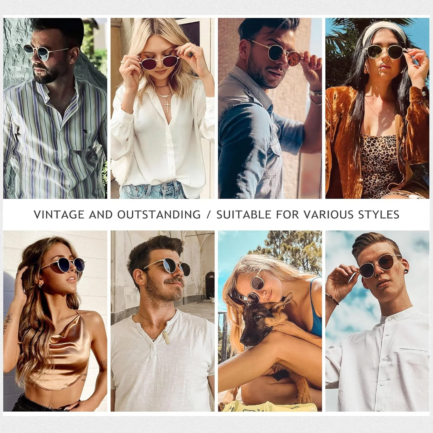 عینک آفتابی گرد فلزی سانگیت مناسب آقایان و بانوان، عینک های آفتابی دایره ای پلاریزه کلاسیک و قدیمی عینک آفتابی گرد فلزی سانگیت مناسب آقایان و بانوان، عینک های آفتابی دایره ای پلاریزه کلاسیک و قدیمی