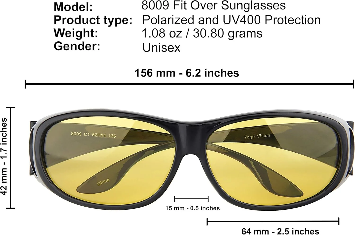 عینک رانندگی در شب Success Eyewear، ضد بازتاب نور، پلاریزه، دید در شب HD، شیشه زرد، کاهش نور خیره کننده، مناسب برای رانندگی، عینک آفتابی مردانه و زنانه عینک رانندگی در شب Success Eyewear، ضد بازتاب نور، پلاریزه، دید در شب HD، شیشه زرد، کاهش نور خیره کننده، مناسب برای رانندگی، عینک آفتابی مردانه و زنانه