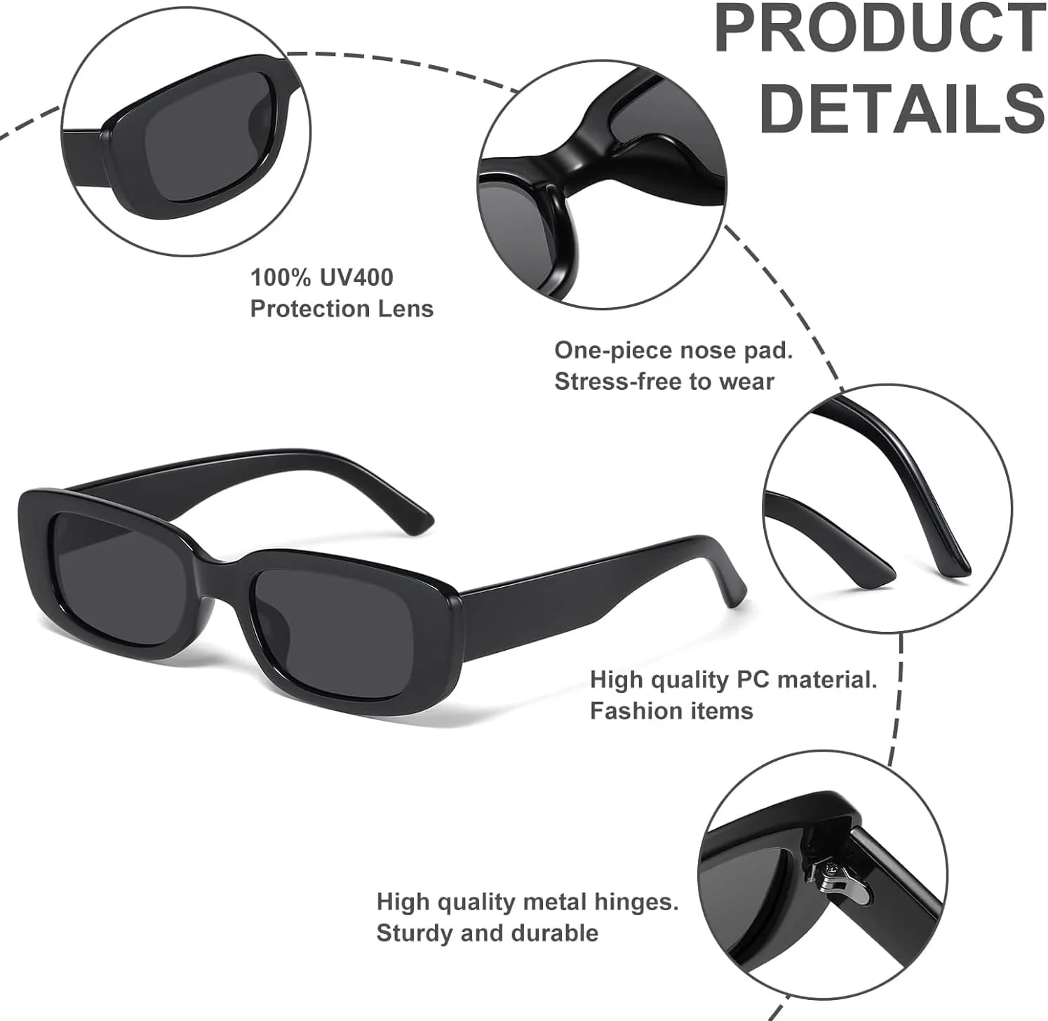 عینک آفتابی مستطیلی رترو X spring زنانه، 2 عدد عینک رانندگی مربعی باریک وینتیج، محافظت UV400، عینک آفتابی مد روز رترو دهه 90، عینک آفتابی رترو ساده و شیک برای زنان و مردان عینک آفتابی مستطیلی رترو X spring زنانه، 2 عدد عینک رانندگی مربعی باریک وینتیج، محافظت UV400، عینک آفتابی مد روز رترو دهه 90، عینک آفتابی رترو ساده و شیک برای زنان و مردان