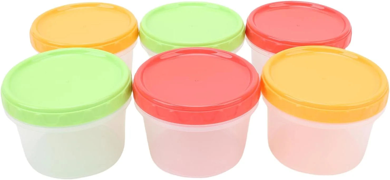 ظروف فریزری سوراندی 12 عددی 475 میلی لیتری، ظروف نگهداری مواد غذایی قابل استفاده مجدد با درب پیچی، قابل چیدن برای ناهار، تنقلات، آجیل، باقیمانده غذا، قابل استفاده در مایکروویو و ماشین ظرفشویی