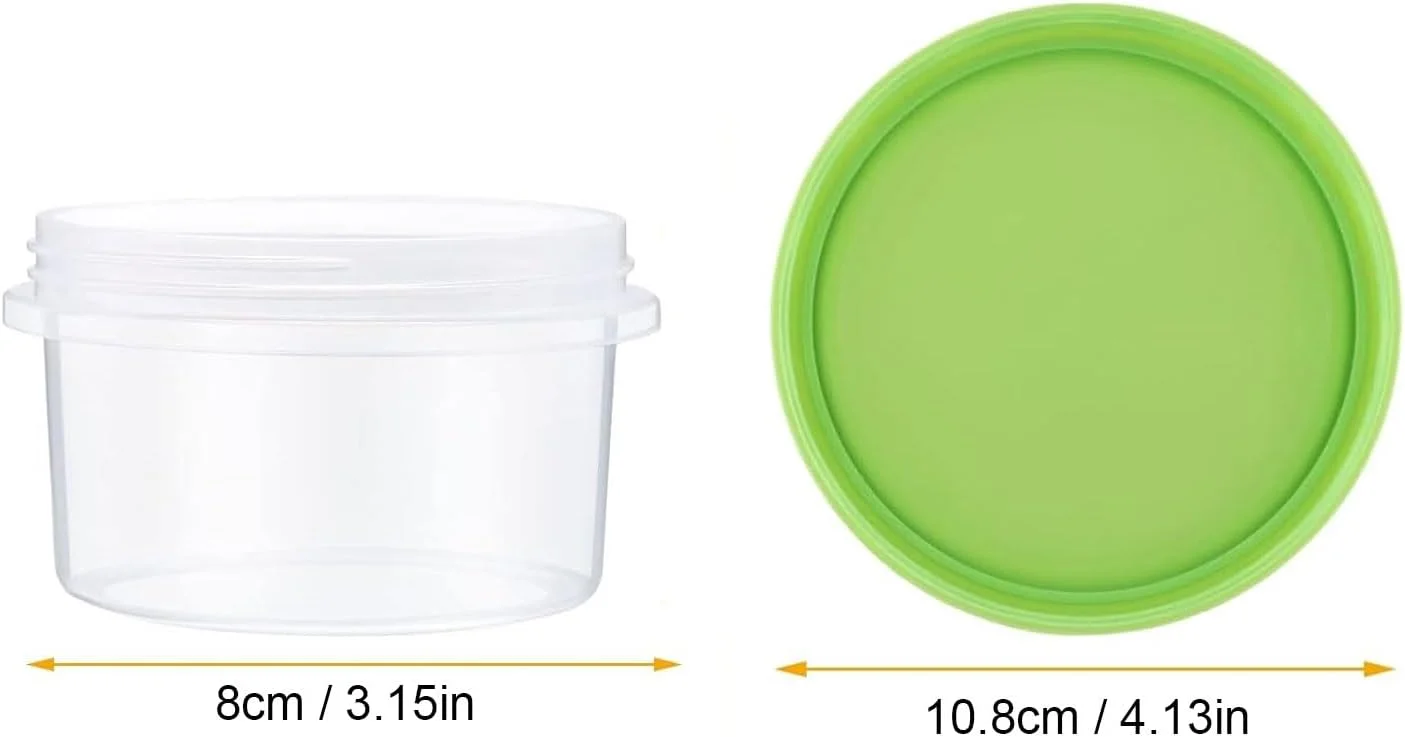 ظروف فریزری سوراندی 12 عددی 475 میلی لیتری، ظروف نگهداری مواد غذایی قابل استفاده مجدد با درب پیچی، قابل چیدن برای ناهار، تنقلات، آجیل، باقیمانده غذا، قابل استفاده در مایکروویو و ماشین ظرفشویی