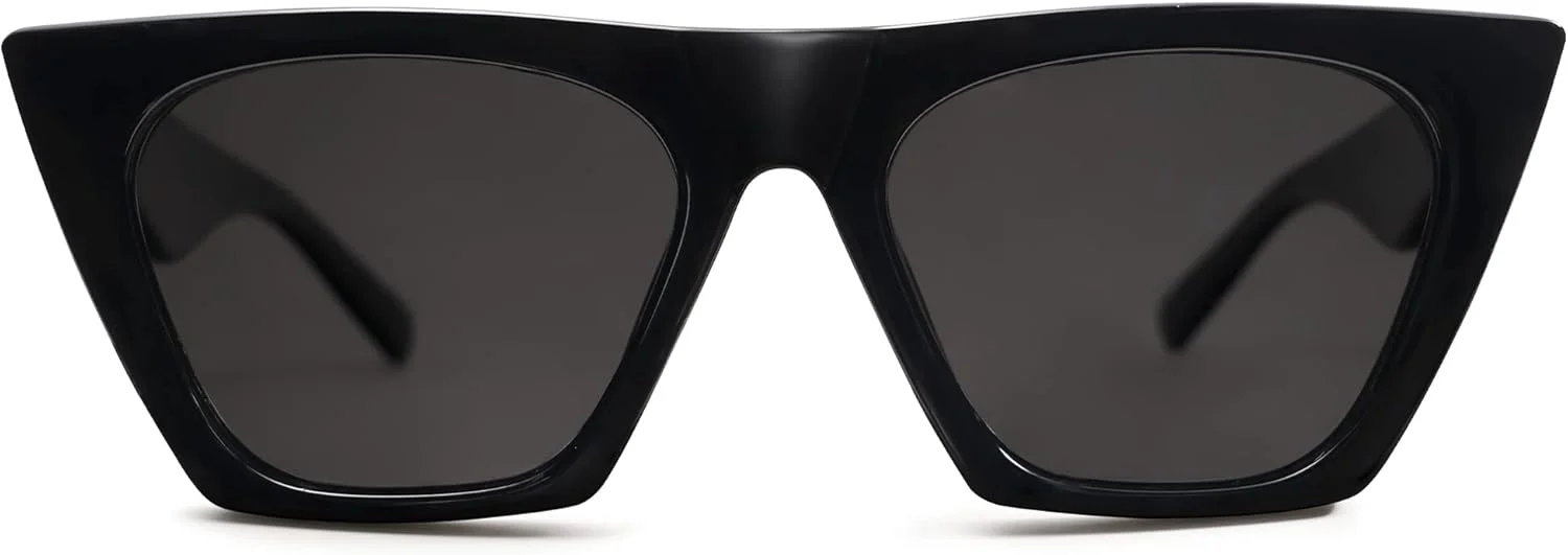 عینک آفتابی پلاریزه گربه‌ای مربعی بزرگ SOJOS برای زنان و مردان، عینک آفتابی بزرگ مد روز