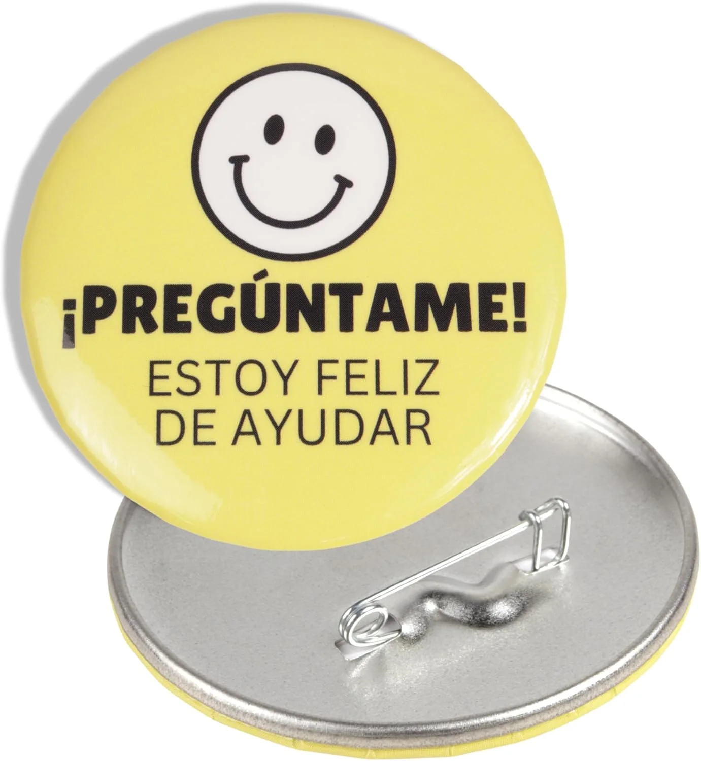 دکمه "Pregúntame Estoy Feliz De Ayudar" Mad Mags، سنجاق داوطلب، معلم و خدمات مشتری، 2.25 اینچ