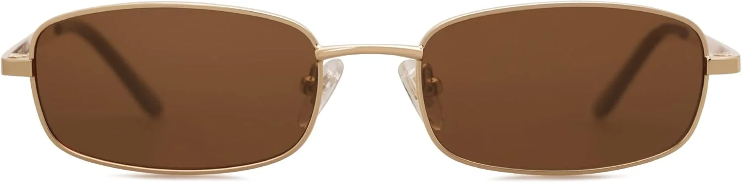 عینک آفتابی مستطیلی باریک کوچک SOJOS Y2k زنانه مردانه رترو دهه 80 و 90 مدل SJ1187