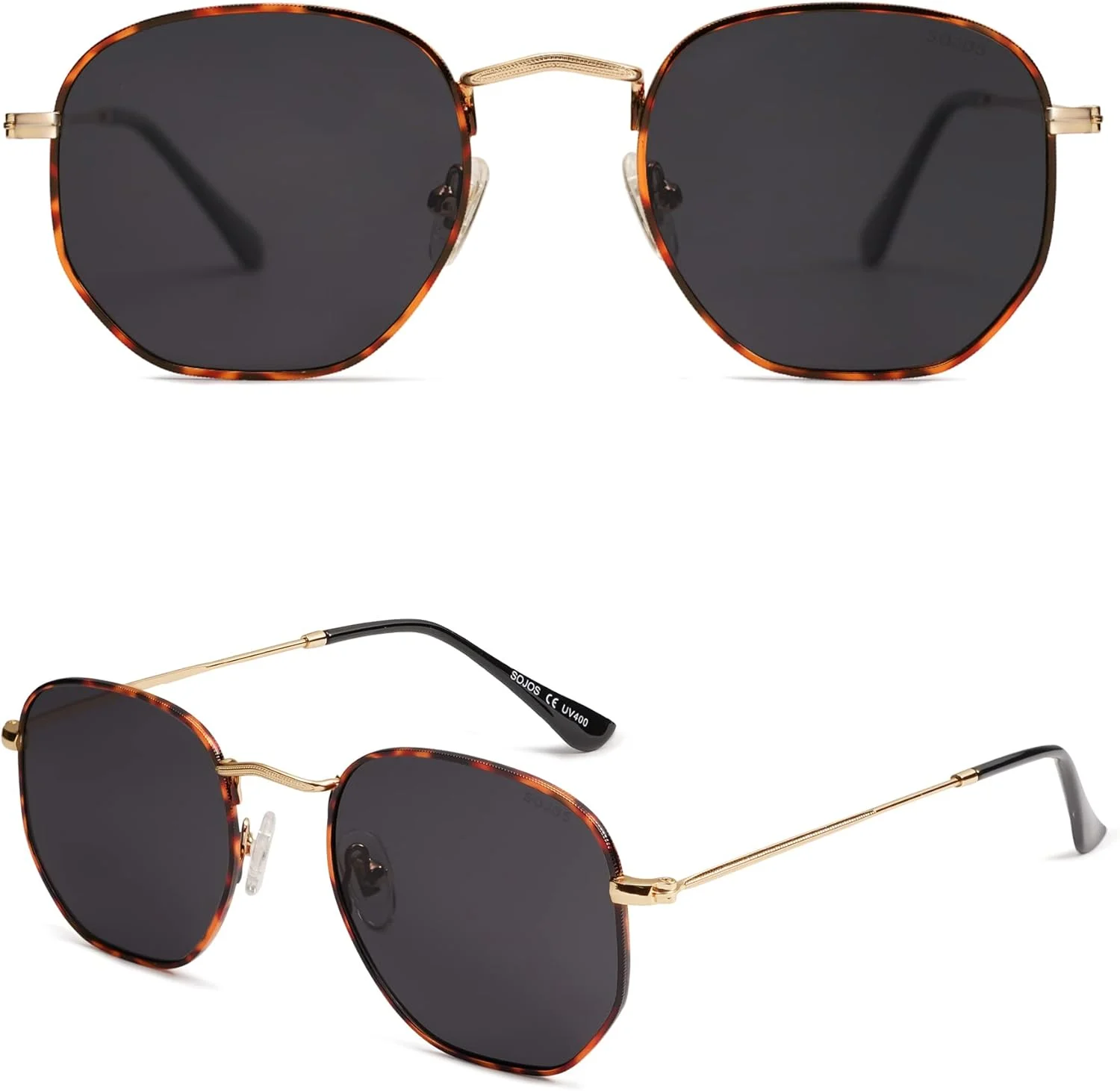 عینک آفتابی پلاریزه مربعی SOJOS برای زنان و مردان، سایه های چند ضلعی شش ضلعی کوچک SJ1072، چند رنگ، کوچک عینک آفتابی پلاریزه مربعی SOJOS برای زنان و مردان، سایه های چند ضلعی شش ضلعی کوچک SJ1072، چند رنگ، کوچک