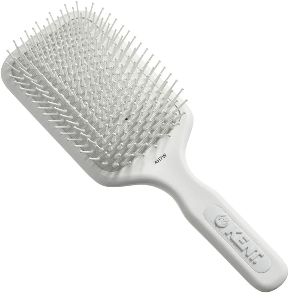 برس مو پدالی بزرگ Kent با پین های ظریف و نوک گرد نایلونی برای باز کردن گره های مو - AH7 مشکی (تک عددی)