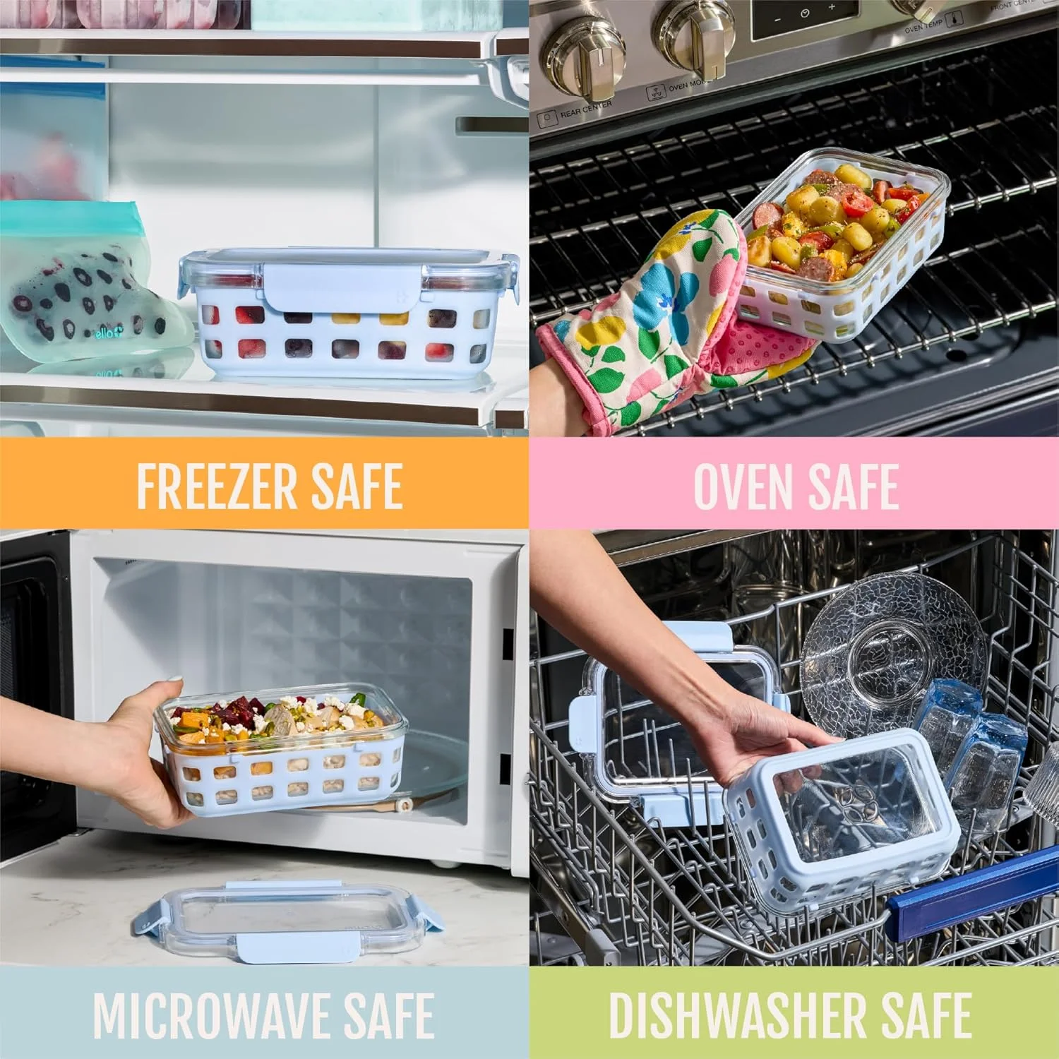 ظروف آماده سازی غذا Ello Duraglass، ست ظروف شیشه ای نگهداری غذا