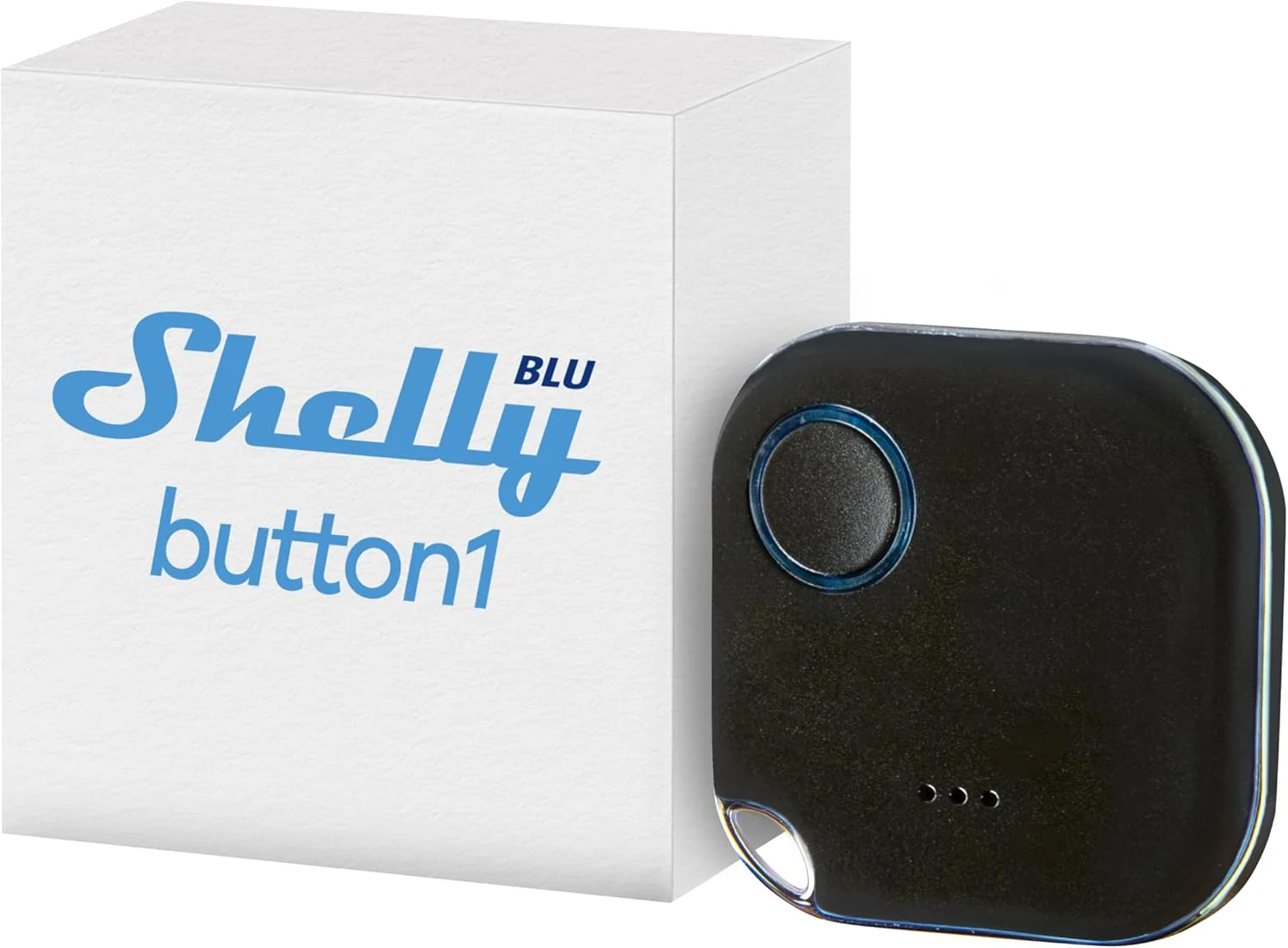 دکمه فعال سازی بلوتوثی Shelly BLU Button1 | دکمه فعال سازی اکشن ها و صحنه ها مشکی | اتوماسیون خانگی | اپلیکیشن iOS و Android | بدون نیاز به هاب | عمر باتری طولانی | نشانگر LED | بازر | طیف گسترده