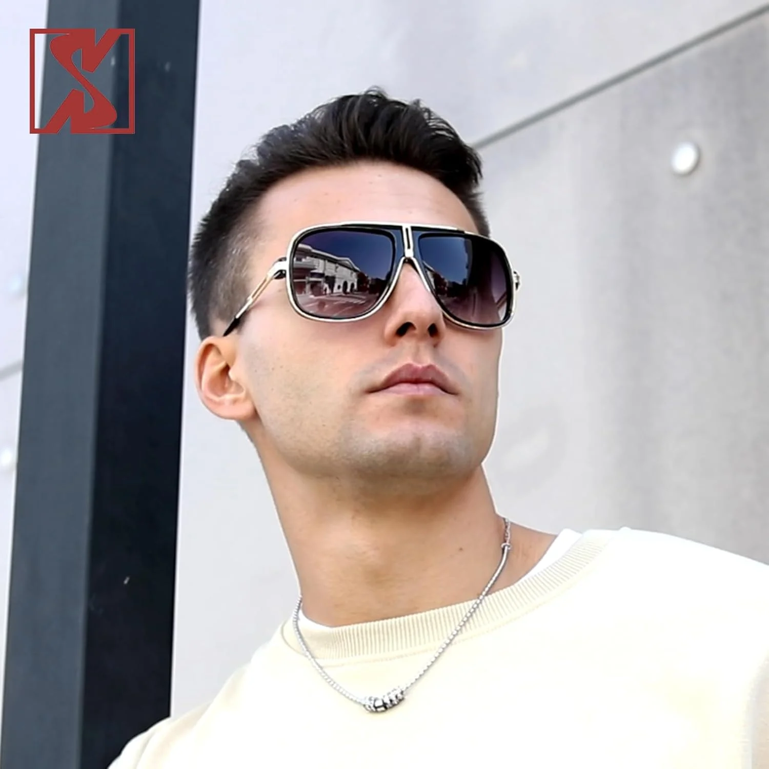 عینک آفتابی رترو مردانه، عینک خلبانی بزرگ سایز وینتیج زنانه، عینک آینه ای مد روز کلاسیک، مناسب برای هر دو جنس عینک آفتابی رترو مردانه، عینک خلبانی بزرگ سایز وینتیج زنانه، عینک آینه ای مد روز کلاسیک، مناسب برای هر دو جنس