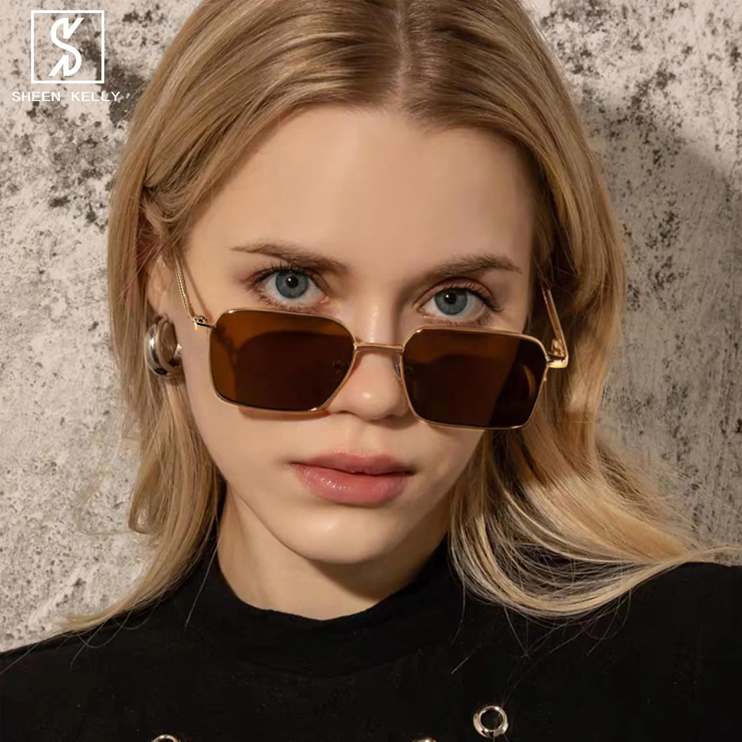 عینک آفتابی فلزی مربعی یکپارچهسازی با سیستمعامل شین کلی، مردانه زنانه، کلاسیک، مد روز، شش ضلعی، فریم کوچک فلزی، عینک آفتابی مشکی عینک آفتابی فلزی مربعی یکپارچهسازی با سیستمعامل شین کلی، مردانه زنانه، کلاسیک، مد روز، شش ضلعی، فریم کوچک فلزی، عینک آفتابی مشکی