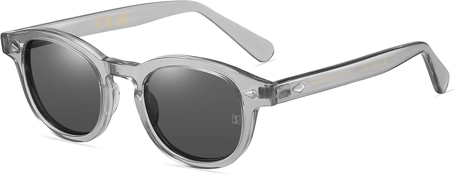 عینک آفتابی بیضی یکپارچهسازی با سیستمعامل برای مردان و زنان، پلاریزه، مشکی، عینک آفتابی مد روز، کاپیتان دزدان دریایی جانی دپ