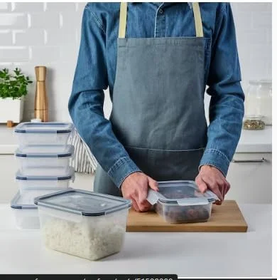 ظروف نگهداری مواد غذایی MK Donsons با درب – مجموعه 6 عددی | پلاستیک فاقد BPA، ضد نشت و قابل چیدن | قابل استفاده در مایکروویو و فریزر | ظروف آماده سازی غذا با قابلیت هوابندی برای سازماندهی آشپزخانه