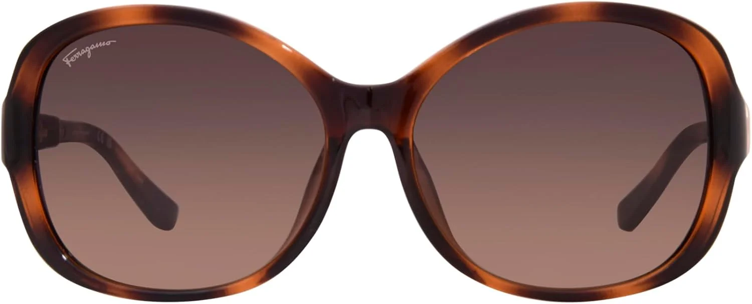 عینک آفتابی زنانه سالواتوره فراگامو مدل SF744SLA 214 59 با عدسی قهوه ای گرادیان عینک آفتابی زنانه سالواتوره فراگامو مدل SF744SLA 214 59 با عدسی قهوه ای گرادیان