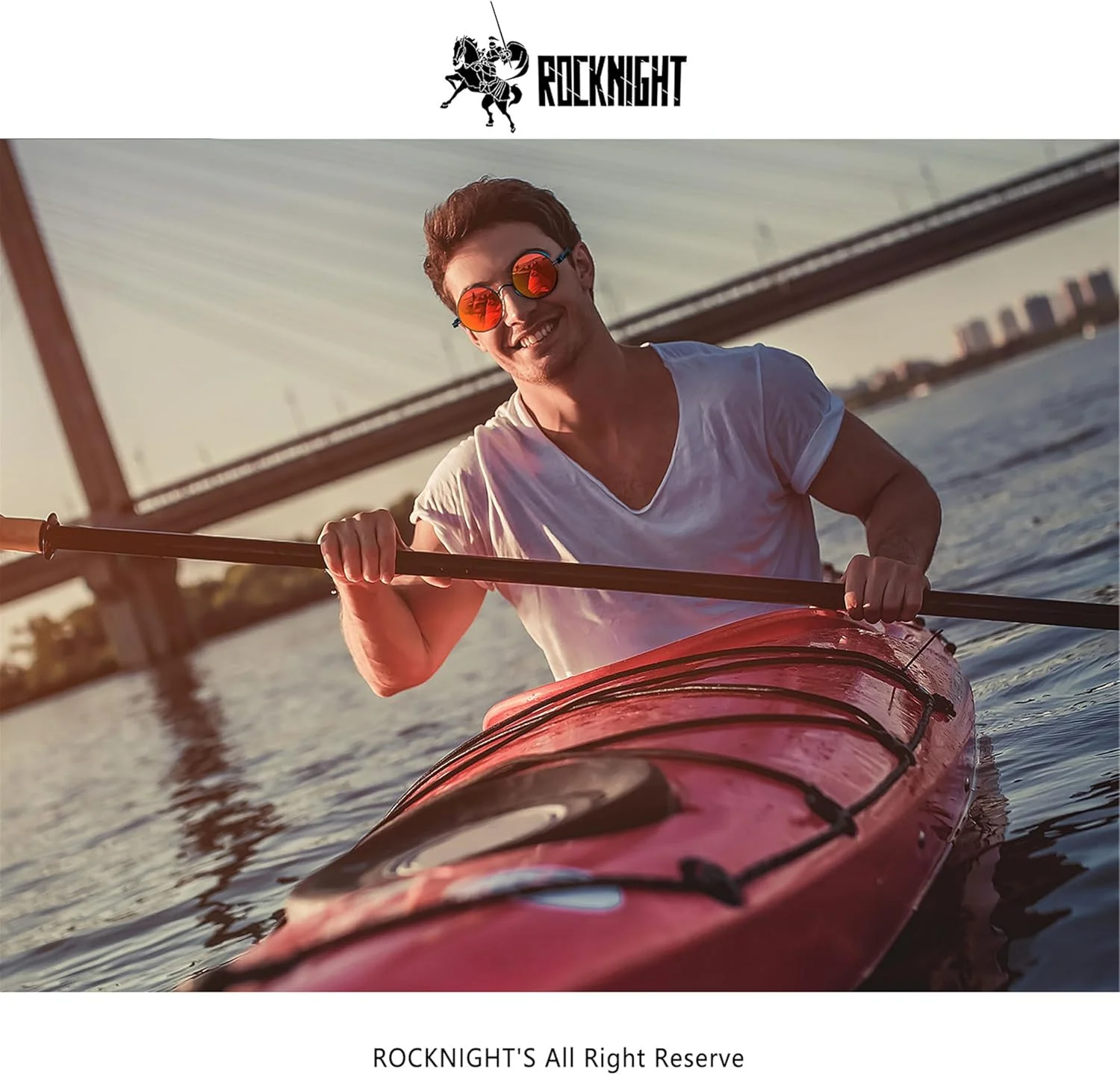 عینک آفتابی استیم پانک گوتیک ROCKNIGHT پلاریزه مردانه زنانه UV با فریم فلزی کامل عینک آفتابی استیم پانک گوتیک ROCKNIGHT پلاریزه مردانه زنانه UV با فریم فلزی کامل