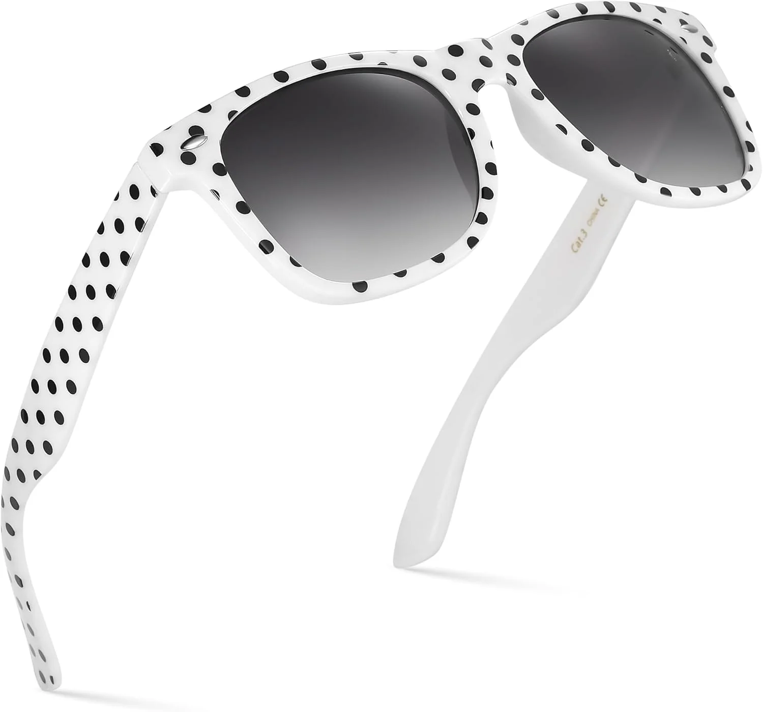 عینک آفتابی زنانه طرح خال خالی، سبک وینتج و رترو، محافظ UV400 عینک آفتابی زنانه طرح خال خالی، سبک وینتج و رترو، محافظ UV400