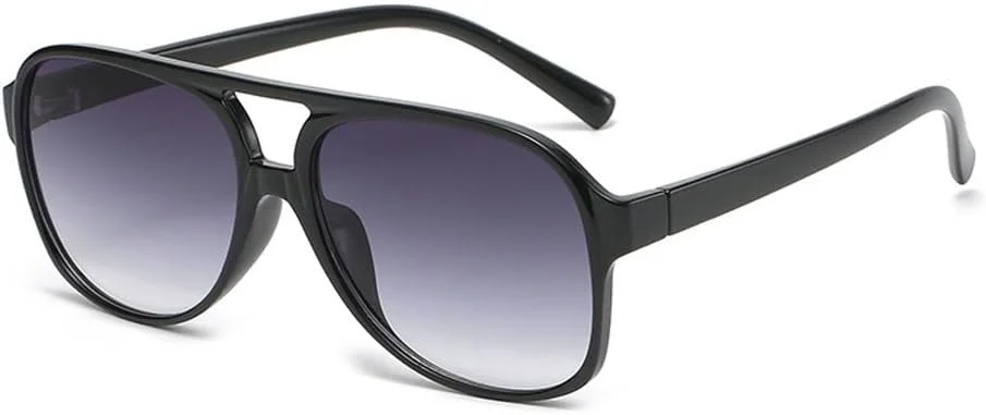 عینک آفتابی مربعی رترو Ridering برای زنان و مردان، سایه های قدیمی UV400، عینک آفتابی خلبانی پل دوبل بزرگ کلاسیک عینک آفتابی مربعی رترو Ridering برای زنان و مردان، سایه های قدیمی UV400، عینک آفتابی خلبانی پل دوبل بزرگ کلاسیک