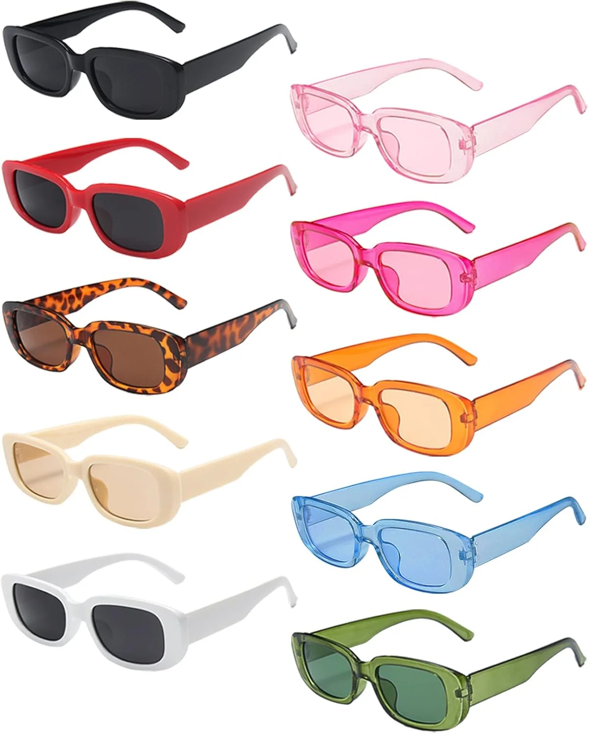 عینک آفتابی مستطیلی باریک/ضخیم رترو Geopty بسته 10/20 عددی برای زنان و مردان، عینک مهمانی مربعی Y2K ترند دهه 90 عینک آفتابی مستطیلی باریک/ضخیم رترو Geopty بسته 10/20 عددی برای زنان و مردان، عینک مهمانی مربعی Y2K ترند دهه 90