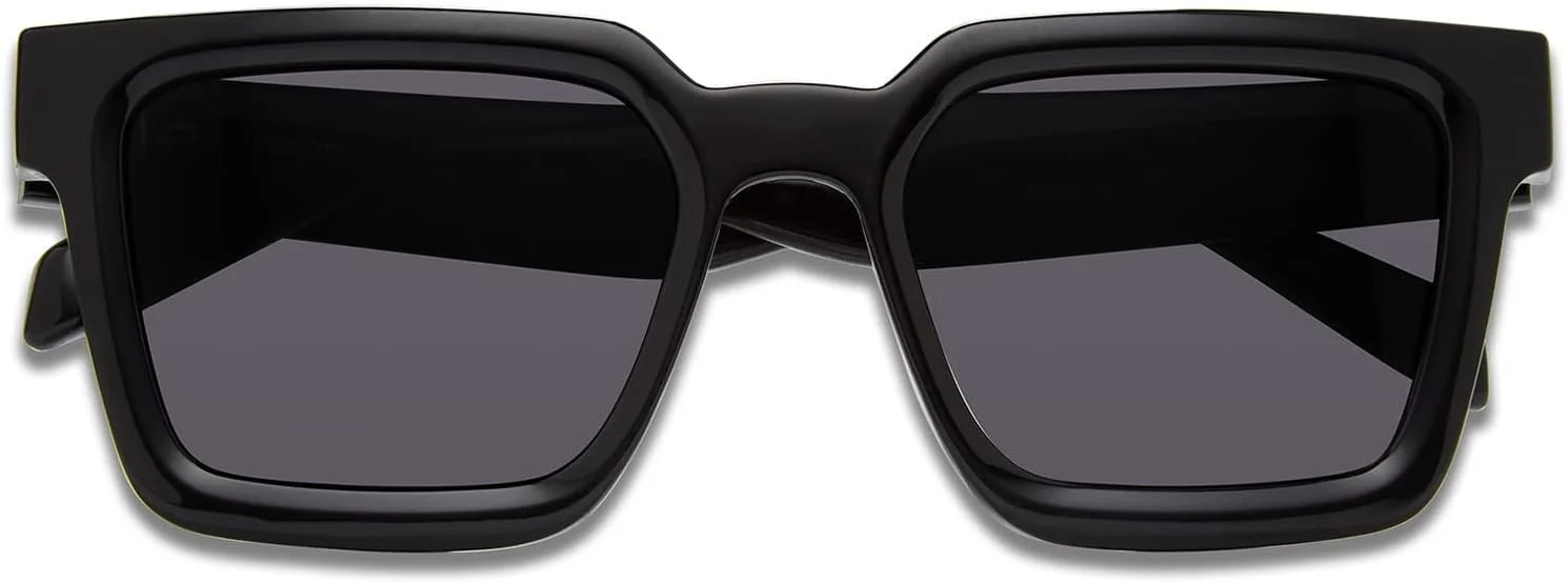 عینک آفتابی مربعی ضخیم Prive Revaux The Vice City، عدسی های پلاریزه دست ساز با محافظت 100% در برابر اشعه ماوراء بنفش برای زنان