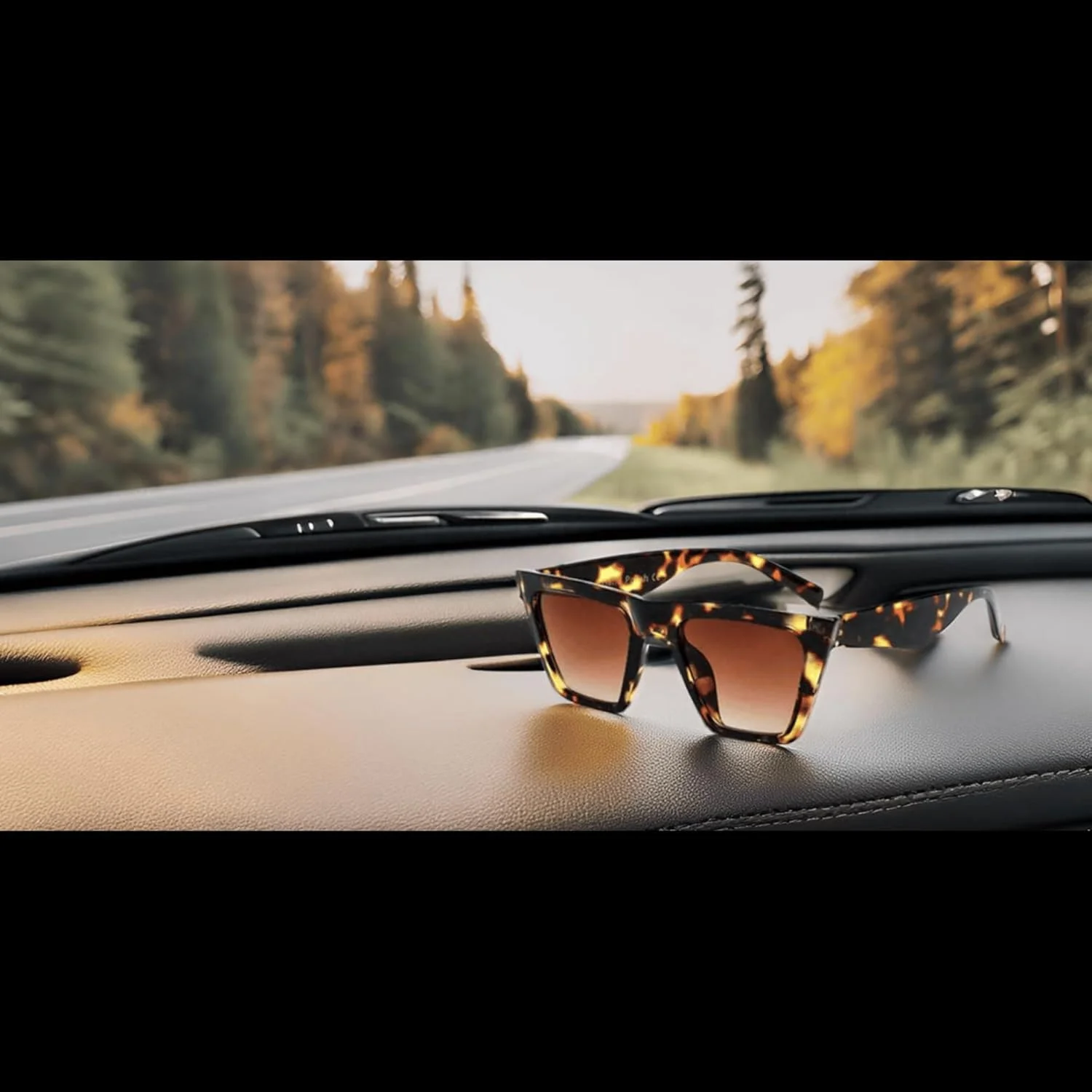 عینک آفتابی گربه‌ای رترو، قهوه‌ای چای، لاک پشتی، گرادیان زنانه Y2K به همراه جلد عینک آفتابی - محافظت UV400، فریم مربعی - سایه‌های مد اروپایی آمریکایی به همراه جلد عینک آفتابی