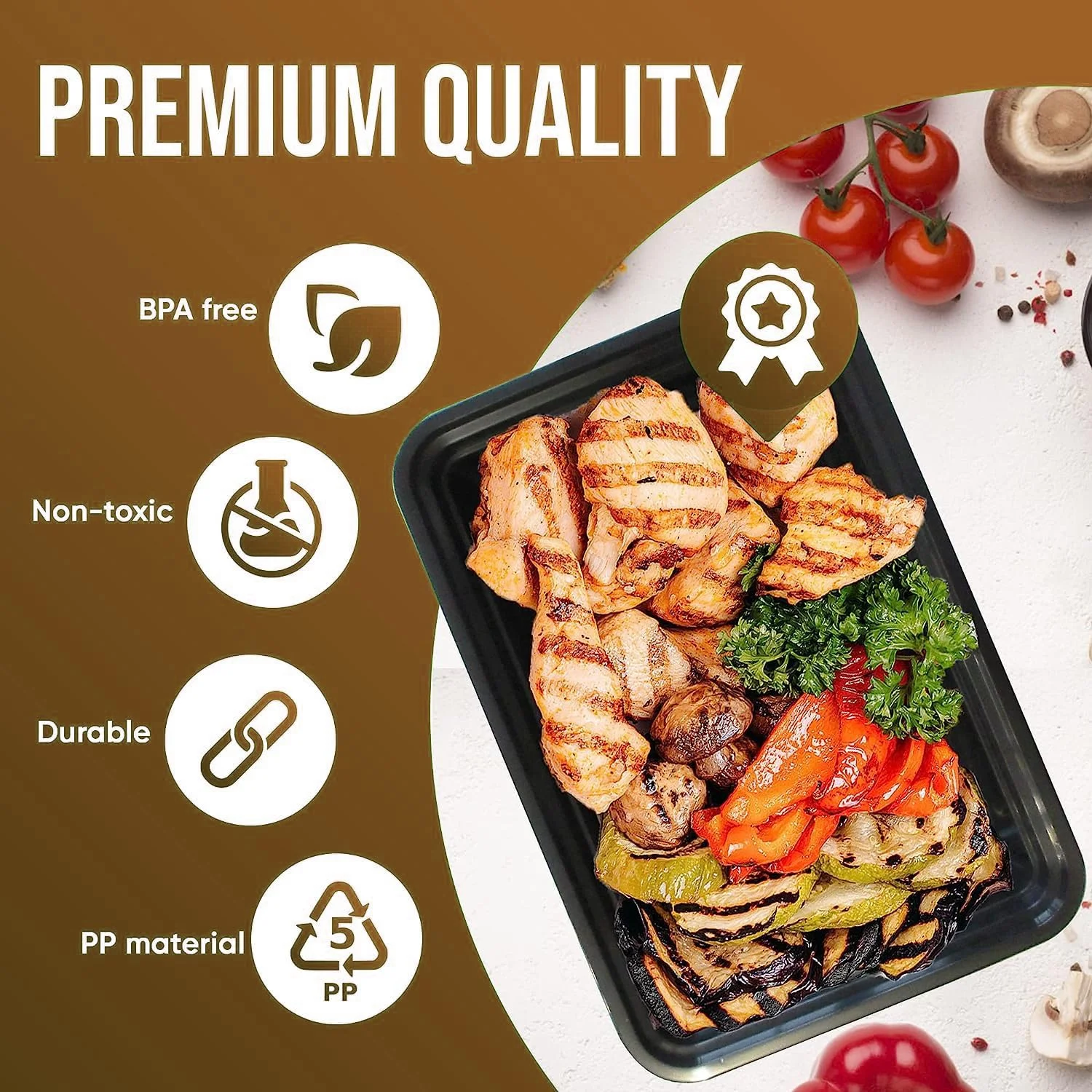 [بسته 12 عددی] ظروف آماده سازی غذا قابل استفاده مجدد، ظروف نگهداری مواد غذایی مناسب مایکروویو، فریزر و ماشین ظرفشویی، ظروف پلاستیکی بدون BPA با درب، جعبه های نگهداری فریزر ظروف پلاستیکی با درب