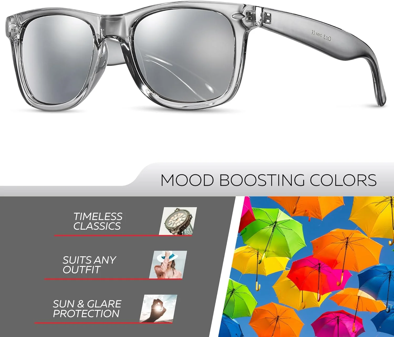 عینک آفتابی رترو با فریم شفاف و رنگارنگ نئونی دهه 80 با لنز آینه ای برای آقایان و بانوان عینک آفتابی رترو با فریم شفاف و رنگارنگ نئونی دهه 80 با لنز آینه ای برای آقایان و بانوان