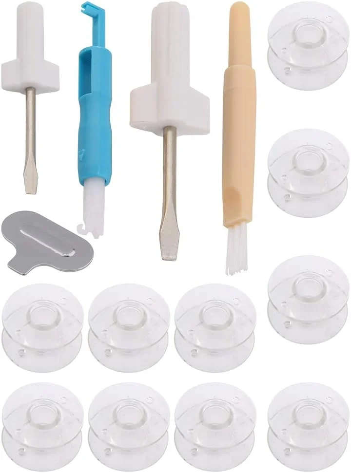 ست ابزار چرخ خیاطی - هسته نخ + سوزن نخ کن + پیچ گوشتی