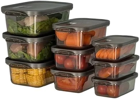 ست 3 عددی ظروف 600 میلی لیتری برای نگهداری گوشت، میوه ها و سبزیجات، همچنین نگهداری زنجبیل، سیر و تره فرنگی، طراحی شده برای مهر و موم شدن، مناسب برای آشپزخانه تازه و نگهداری مواد غذایی در کمپینگ در فضای باز