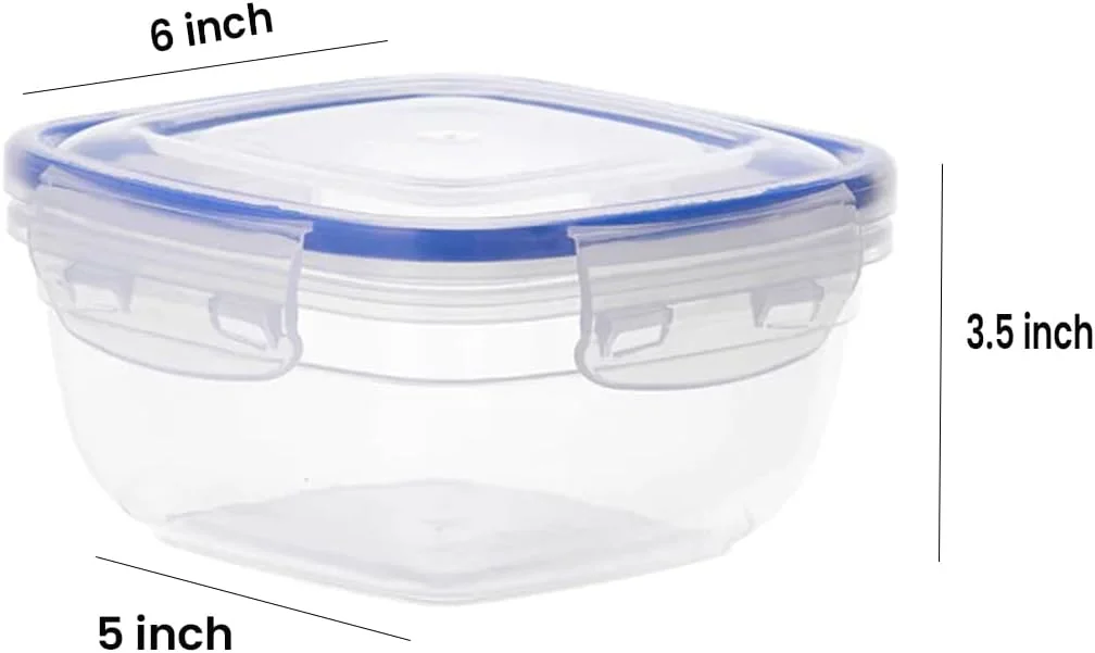 ظرف آماده سازی غذا Biella™، جعبه نگهداری مواد غذایی با درب های قفل دار و مهر و موم شده، جعبه های ناهار قابل استفاده مجدد و ضد نشت، سازمان دهنده آشپزخانه قابل چیدن، ظروف Tupperware و قابل استفاده در مایکروویو، فریزر و ماشین ظرفشویی