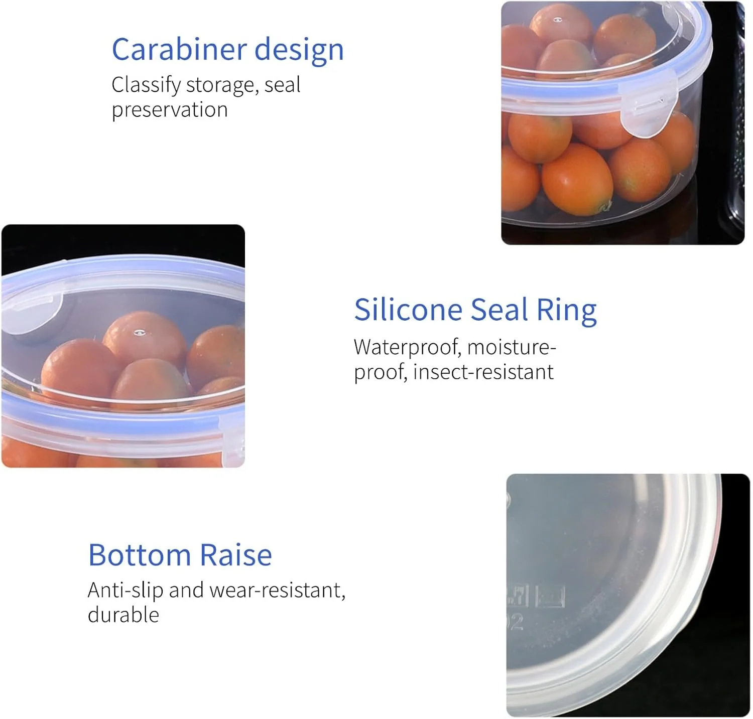 ظروف آماده سازی غذا کوهنت بلیس 600 میلی لیتر، ست ظروف فریزر، ظروف نگهداری درب دار، ضد هوا، بدون BPA، پلاستیکی، ظروف نگهداری مواد غذایی قابل چیدن، مناسب برای یخچال، فریزر، مایکروویو
