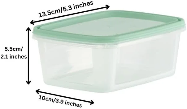 چک مارت [10 بسته ظروف درب دار محکم 500 میلی لیتری (0.5 لیتر) ظروف نگهداری مواد غذایی، ظروف آماده سازی غذا با درب - ضد نشت، قابل استفاده در مایکروویو، فریزر و ماشین ظرفشویی، قابل استفاده مجدد