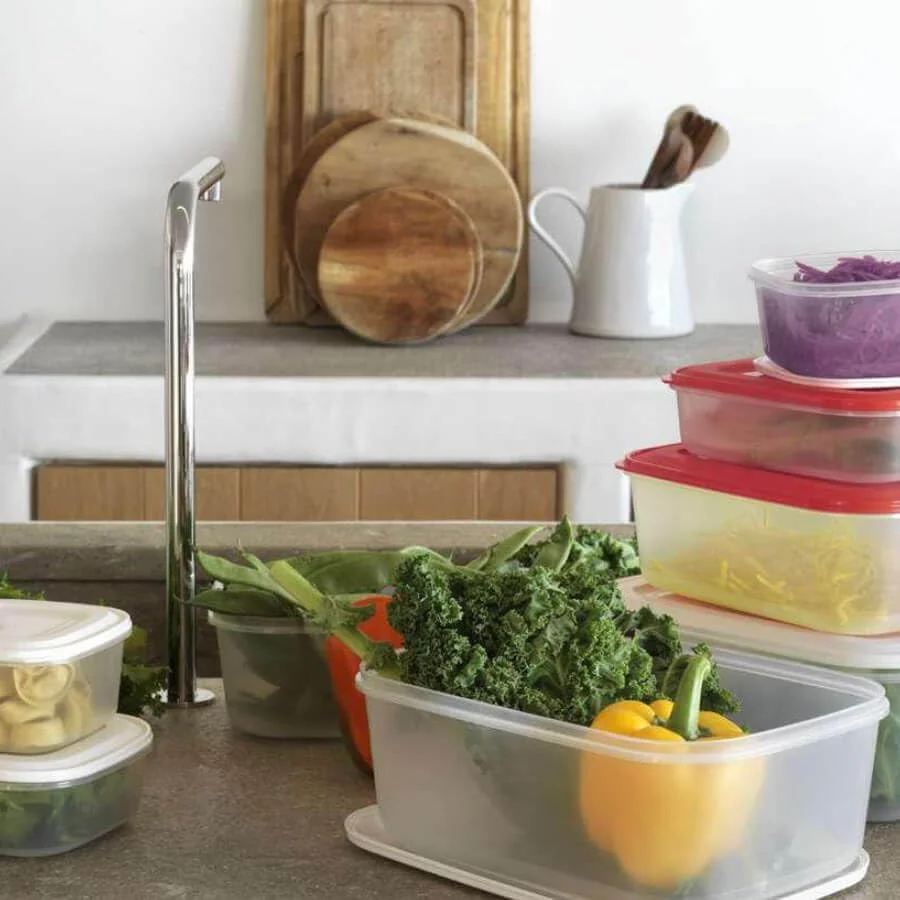 چک مارت [10 بسته ظروف درب دار محکم 1000 میلی لیتری (1 لیتری) ظروف نگهداری مواد غذایی، ظروف آماده سازی غذا با درب - ضد نشت، قابل استفاده در مایکروویو، فریزر و ماشین ظرفشویی، قابل استفاده مجدد]