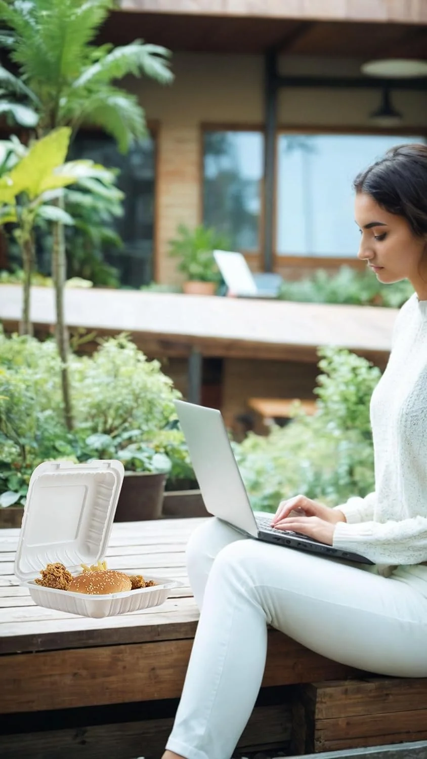 ظروف غذای صدفی - بسته 20 عددی، 8 اینچی، بدون BPA، ظروف قابل استفاده مجدد، 30 اونس، 3 محفظه، شرینک شده، قابل استفاده در فریزر و مایکروویو